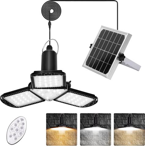 Jiaxiz Solar Shed Light Solar Pendant Light Indoor Outdoor120 Led 1200lm Solar Indoor Lights