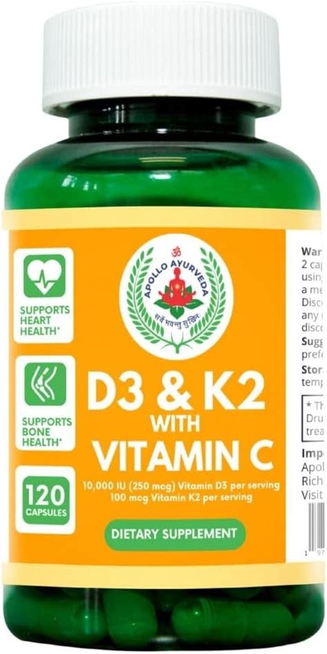 Amazon Apollo Ayurveda Vitamin D Iu Vitamin K Mcg