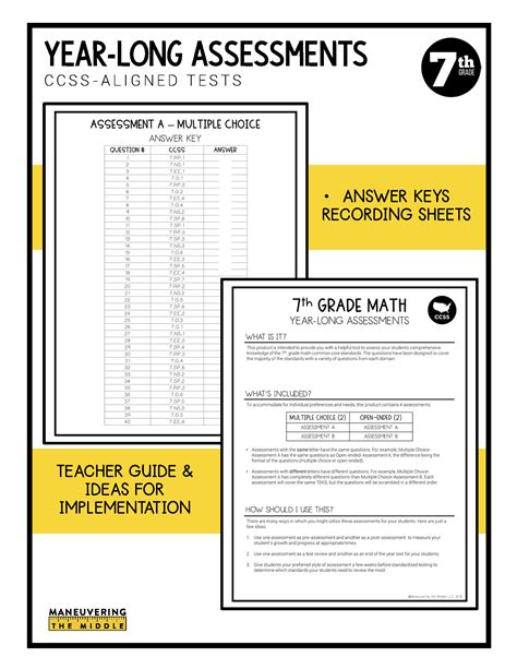 Year End Assessments Th Grade Ccss Maneuvering The Middle