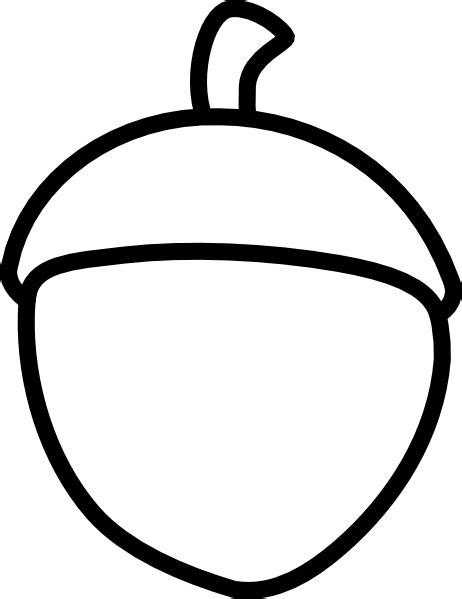 Acorn Black And White Clipart - ClipArt Best