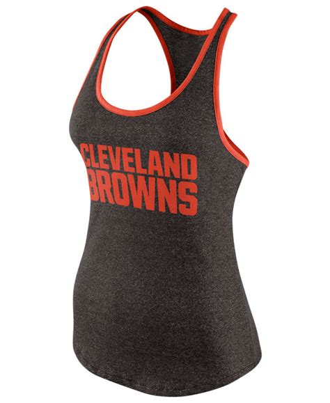 Nike Womens Cleveland Browns Fan Marled Tank Top Athletic Tank Tops