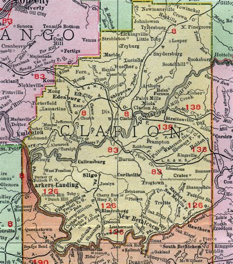 Clarion County Pennsylvania 1911 Map By Rand Mcnally Shippenville