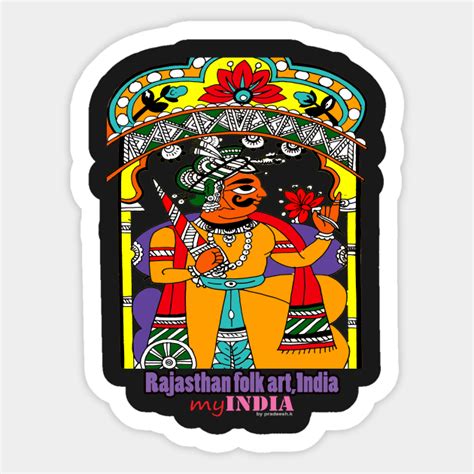 rajasthan folk art - India - Sticker | TeePublic