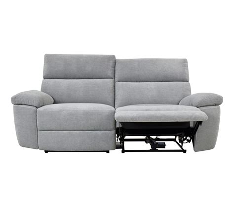 Canapé ORION 3 places relax tissu gris clair