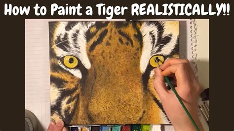 Acrylic Painting Tutorial How To Paint A Tiger Realistically