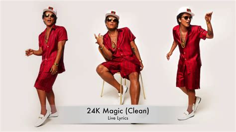 Bruno Mars 24k Magic Clean Live Lyrics Youtube