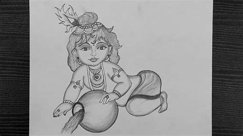 Pencil Art Pencil Drawings Krishna Drawing Step By Step Drawing