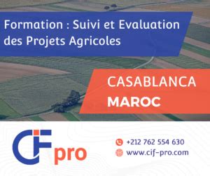 Formation Suivi Et Evaluation Des Projets Agricoles CIFpro