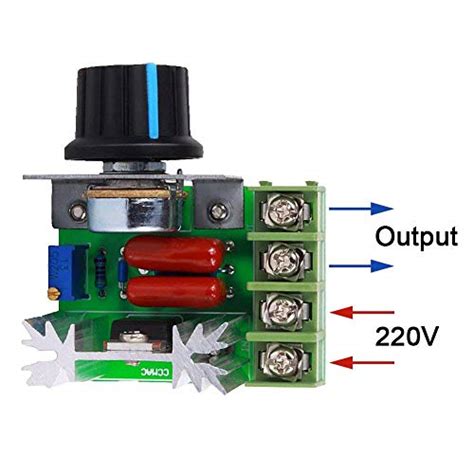 Yosoo Régulateur de tension AC 220 V 2000 W Contrôleur de vitesse du