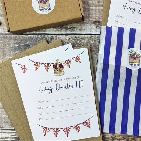 King Charles 3rd Crown Coronation Party Invitations By Paper Willow