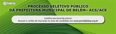 PSP BELÉM confira seu local de prova FADESP