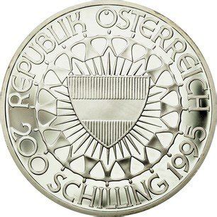 Austrian Oz Silver Schilling Th Anniversary Of Olympic Games