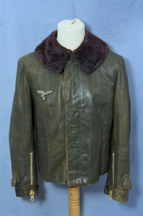 Luftwaffe Issued Grey Leather Flight Jacket