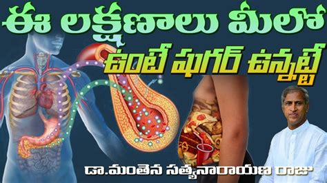 ఈ లక్షణాలు మీలో ఉంటే షుగర్ ఉన్నట్టే Diabetes Symptoms Dr Manthena Satyanarayana Raju