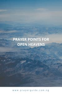 70 Prayer Points For Open Heavens | PRAYER POINTS