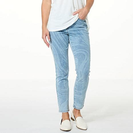 Dg By Diane Gilman New Classic Stretch Denim Marble Skinny Jean