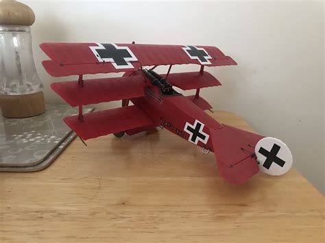 Fokker Dr I Manfred Von Richthofen Triplane Plastic Model Airplane