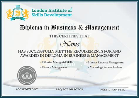 Diploma In Business And Management London Institute Of Skills Development