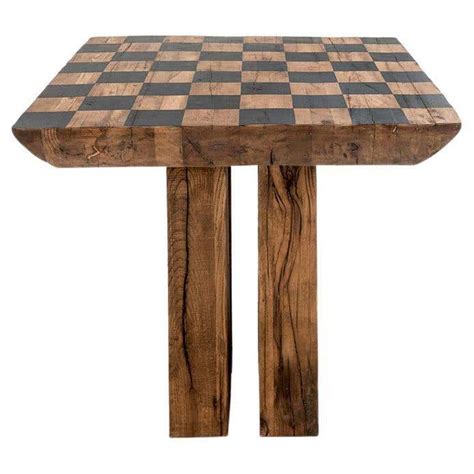 Rooms Studio Oversized Chess Table Massive Reclaimed Oak Checkered