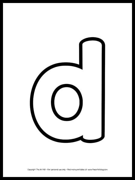 Lowercase D In Bubble Letters