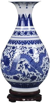 Amazon Fanquare Jingdezhen Blue And White Porcelain Flower Vase