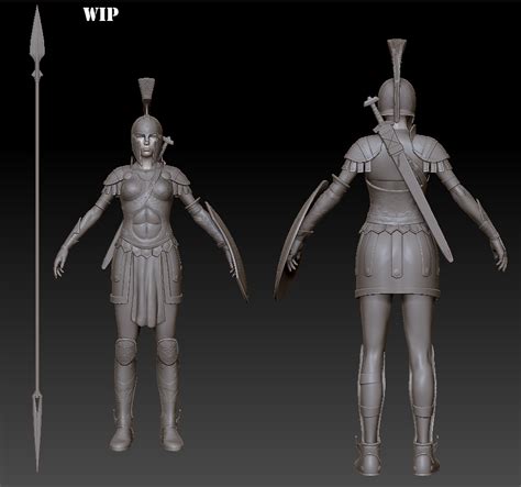 Gahpes Corner Greek Female Warrior WIP