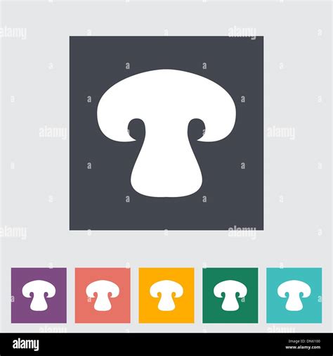 Flat Mushroom Stock Vector Images Alamy