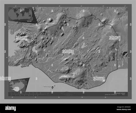 Suurland Regi N De Islandia Mapa De Elevaci N En Dos Niveles Con