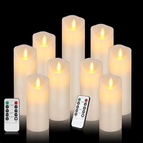 2020 Flameless Led Candles Battery Operated Flickering Light Pillar Real Smooth Wax With Timer