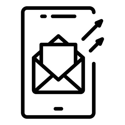 Phone Mail Icon Outline Vector Marketing Social 15210885 Vector Art At