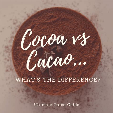 Cocoa Vs Cacao Whats The Difference Ultimate Paleo Guide