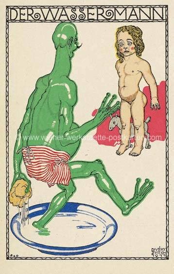 Litho WW 495 Josef Diveky Wiener Werkstätte Postkarten