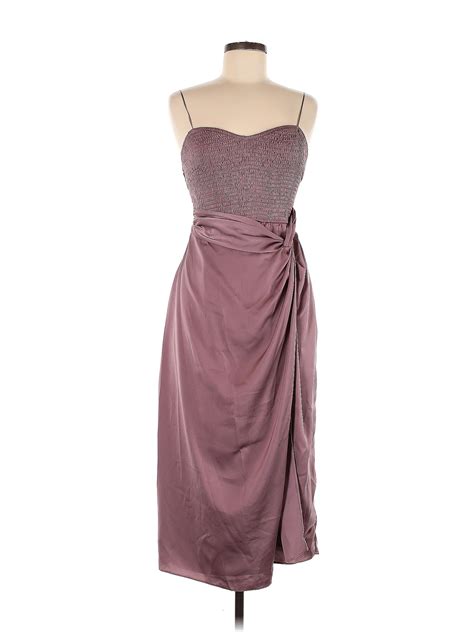 Mustard Seed 100 Polyester Burgundy Cocktail Dress Size L 54 Off