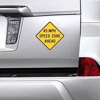 Warning Mph Speed Zone Ahead Magnet