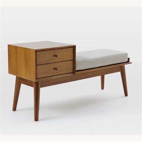 West Elm Entryway Bench Aptdeco