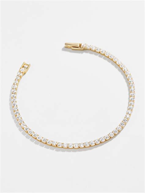 Bennett Tennis Bracelet 18k Gold Plated Sterling 18k Gold Plated