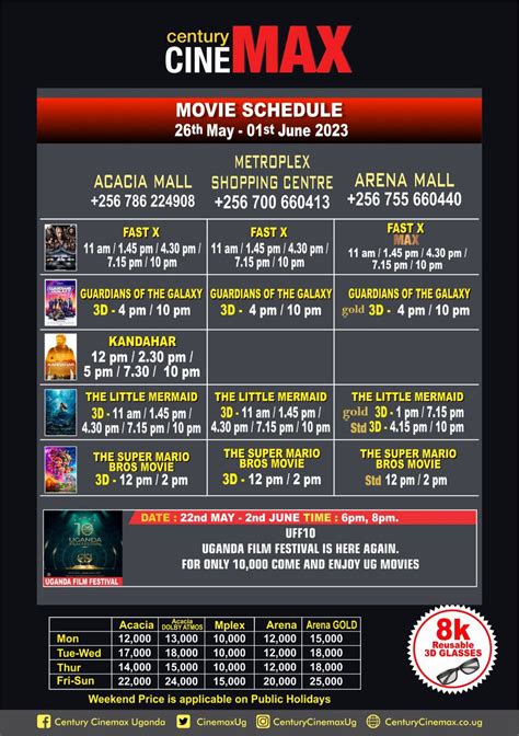 Century Cinemax Uganda On Twitter Century Cinemax Schedule Th May