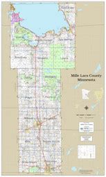 Mille Lacs County Minnesota 2020 Wall Map | Mapping Solutions