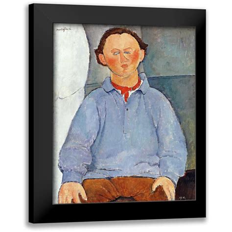 Modigliani Amedeo X Black Modern Framed Museum Art Print Titled