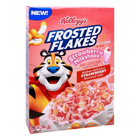 Kelloggs Strawberry Milkshake Frosted Flakes 374 G Online At Best Price Corn Flakes Lulu Qatar