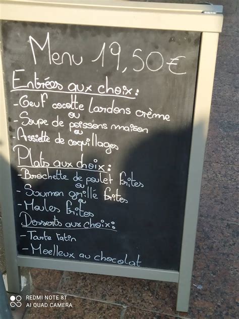 Menu Au La Passerelle Restaurant Palavas Les Flots