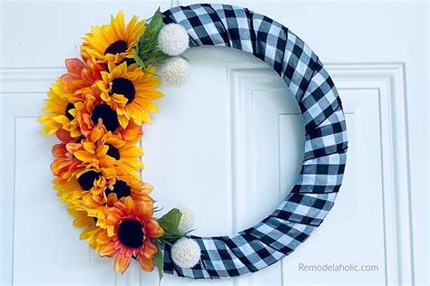 Diy Dollar Tree Sunflower Wreath For Charming Fall Farmhouse Decor