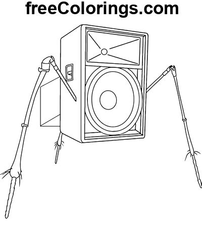 Spider Speaker Free Printable Coloring Pages