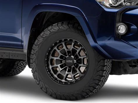 Kmc Toyota 4 Runner Summit Satin Black With Gray Tint 6 Lug Wheel 17x8