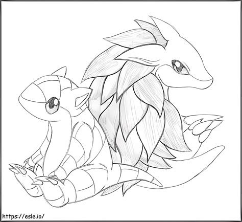 Sandslash 5 Coloring Page