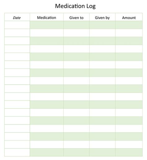 10 best free printable medication log sheets – Artofit