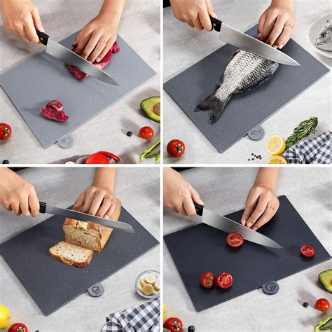 Plastic Chopping Board Set With Food Preparation Indicators 4 Pcs Extra