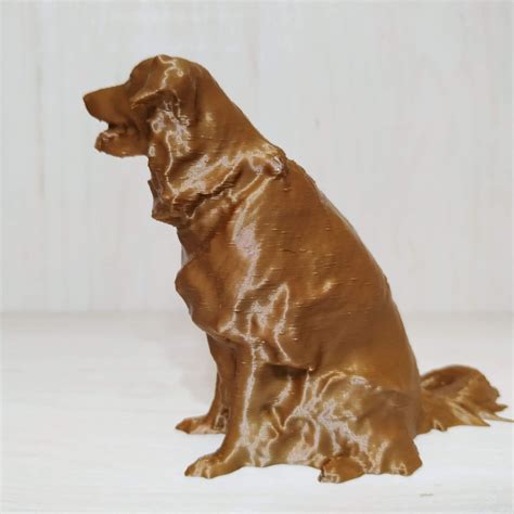 Escultura Cachorro Golden Retriever Feito Em Impressora D Cm