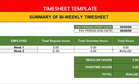 Best 5 Timesheet Templates - Excel Word Template