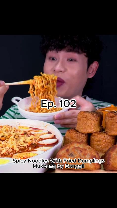 Spicy Noodles With Fried Dumplings Mukbang ASMR Video In 2024